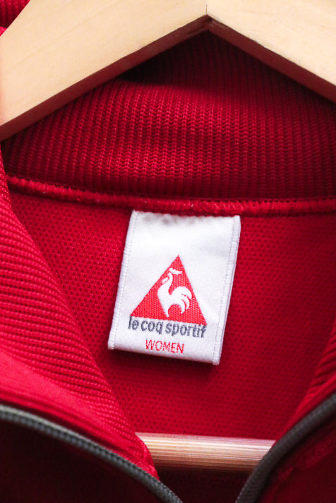 Vintage Lecoq Spotif womens red medium jacket