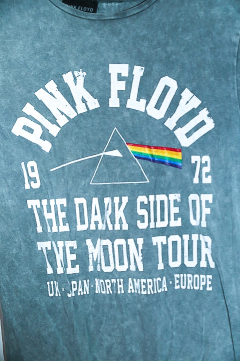 VINTAGE ZARA GIRLS PINK FLOYD PRINT GREY BODY SUIT IN S|L24 W16|SKU 6551