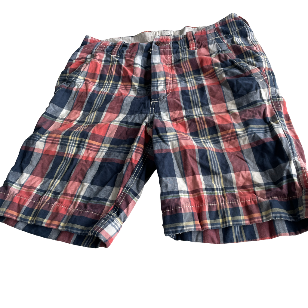 Vintage Abercrombie Men’s Crazy Checkered Plaid Grunge Patchwork Shorts