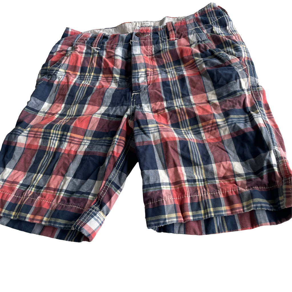 Vintage Abercrombie Men’s Crazy Checkered Plaid Grunge Patchwork Shorts