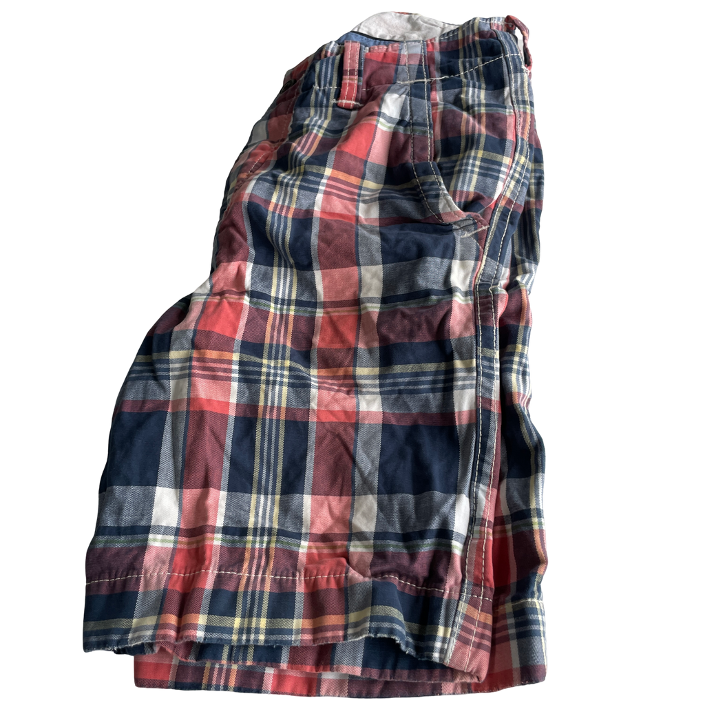 Vintage Abercrombie Men’s Crazy Checkered Plaid Grunge Patchwork Shorts