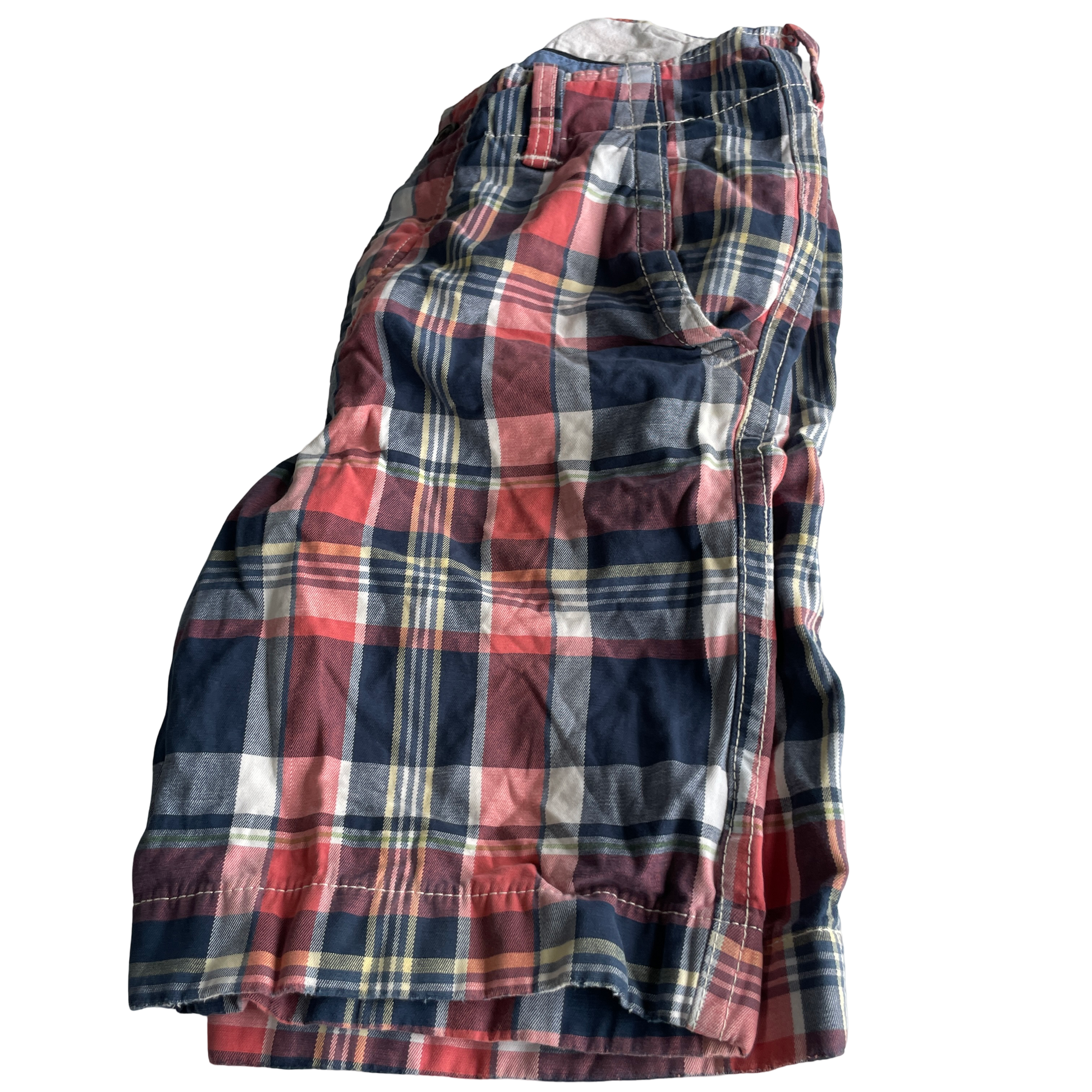Vintage Abercrombie Men’s Crazy Checkered Plaid Grunge Patchwork Shorts