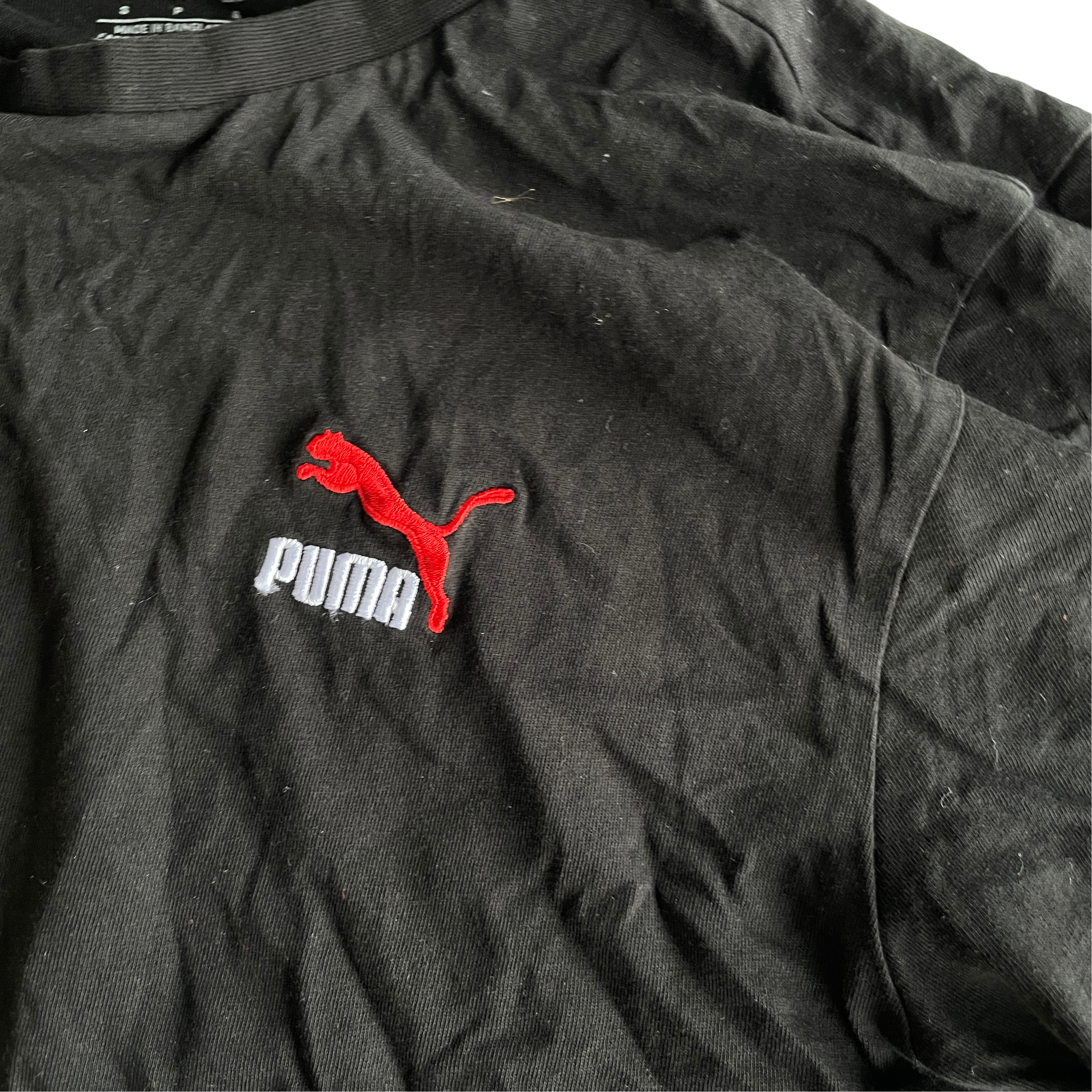 Black Puma V-Neck T-Shirt