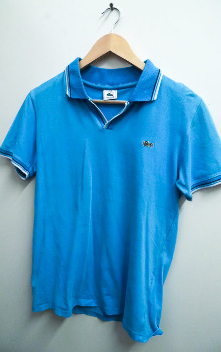Vintage blue mens Lacoste medium polo shirt
