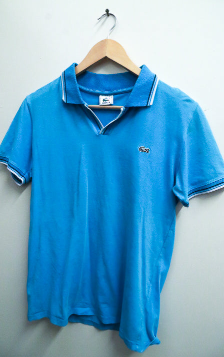 Vintage blue mens Lacoste medium polo shirt