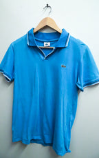 Vintage blue mens Lacoste medium polo shirt