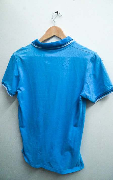 Vintage blue mens Lacoste medium polo shirt