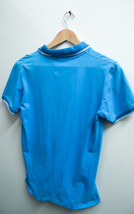 Vintage blue mens Lacoste medium polo shirt