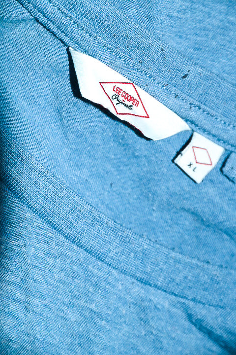 Vintage men Lee Cooper Original plain blue oversize tees in XL|L31 W23|SKU 6556