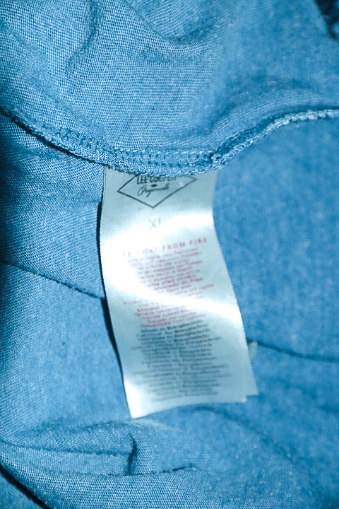 Vintage men Lee Cooper Original plain blue oversize tees in XL|L31 W23|SKU 6556