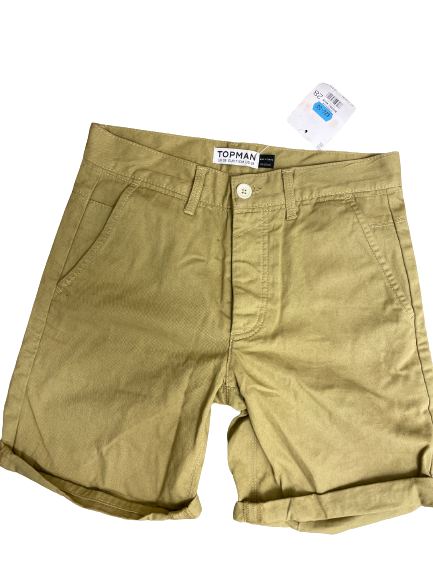 Rubynee Vintage y2k mens topman stretch brown chinos short