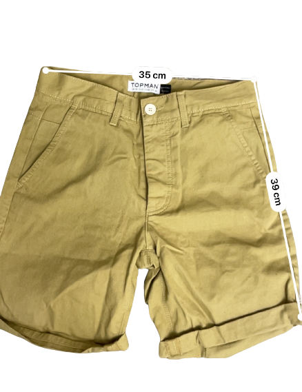 Rubynee Vintage y2k mens topman stretch brown chinos short