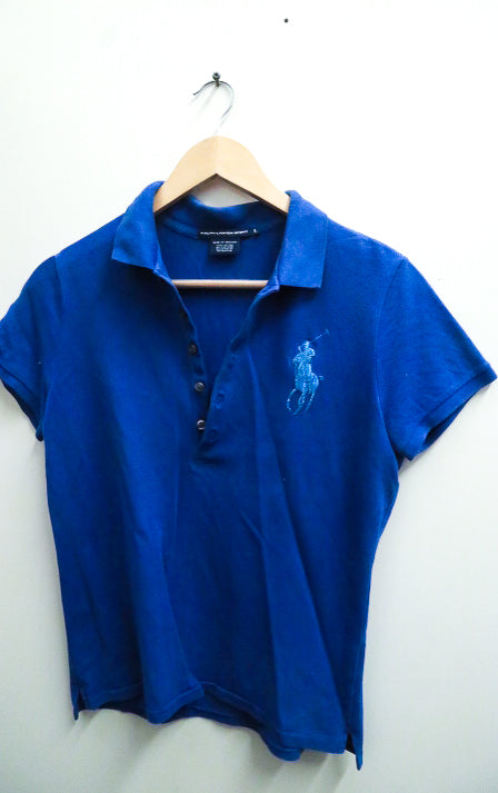 Vintage large blue polo ralph lauren polo shirt