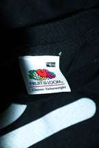 Vintage men Fruit of the loom local crew 2008 print black tees in L|L31 W21|SKU 6559