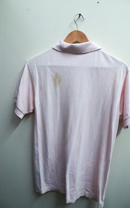 Vintage lacoste pink regular fit polo shirt size M