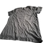 Alphar one retro-rocker-graphic-print-t-shirt-charcoal-grey black t shirt in size XXL L 30 W 22