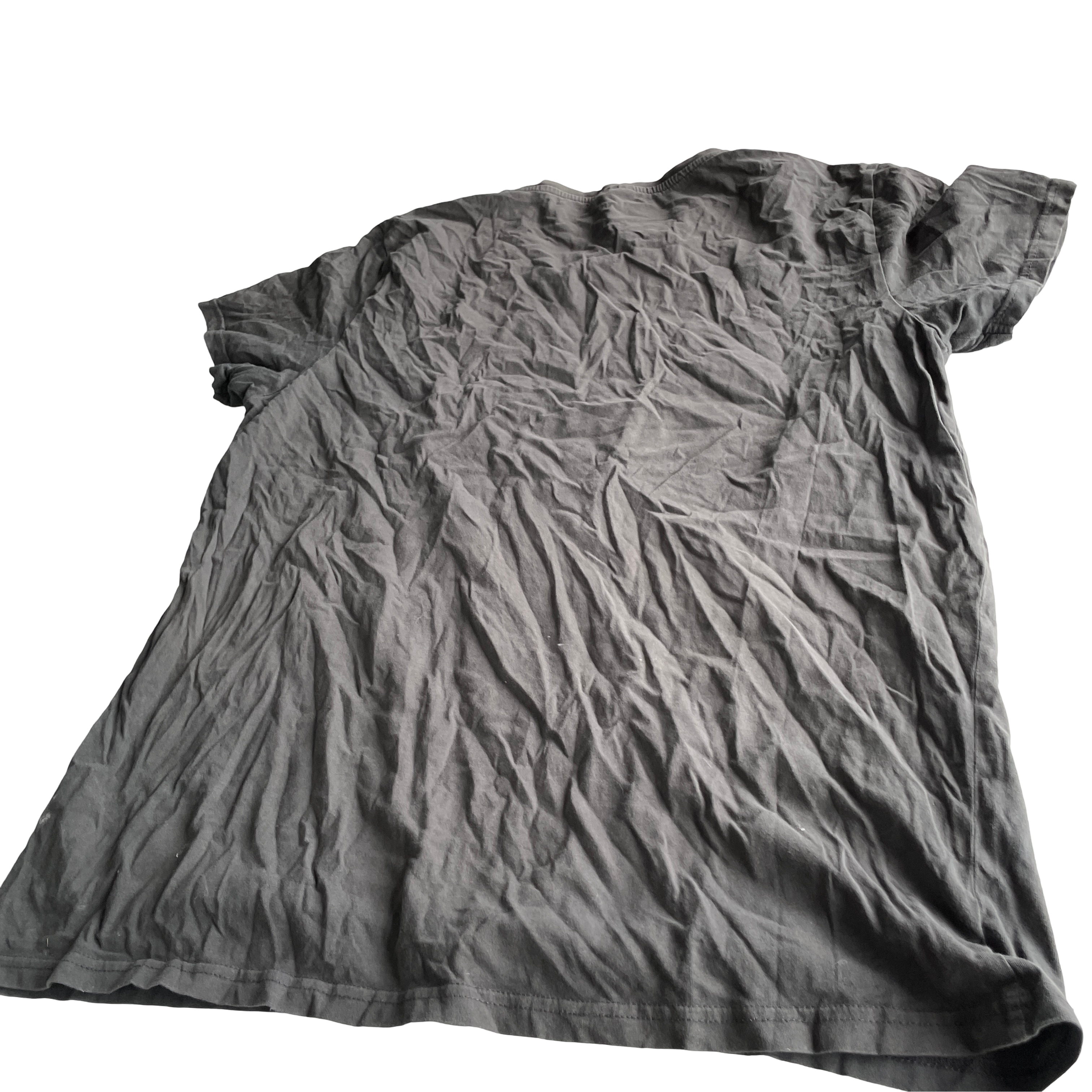 Alphar one retro-rocker-graphic-print-t-shirt-charcoal-grey black t shirt in size XXL L 30 W 22