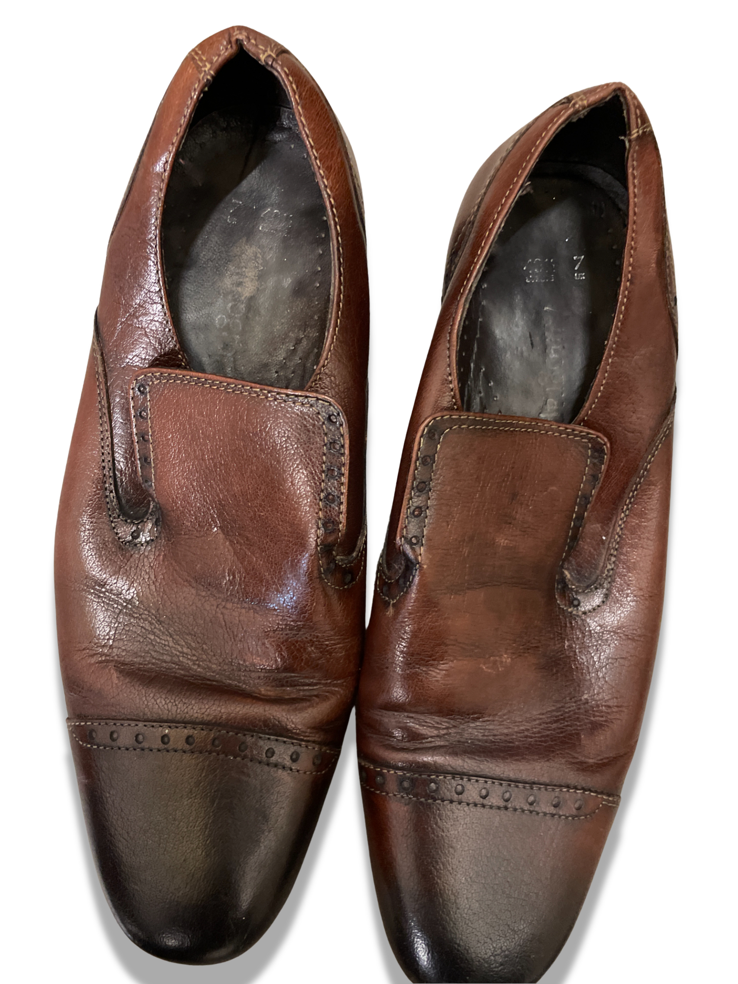 Rubynee Vintage y2k mark & spencer brown leather shoe size 7