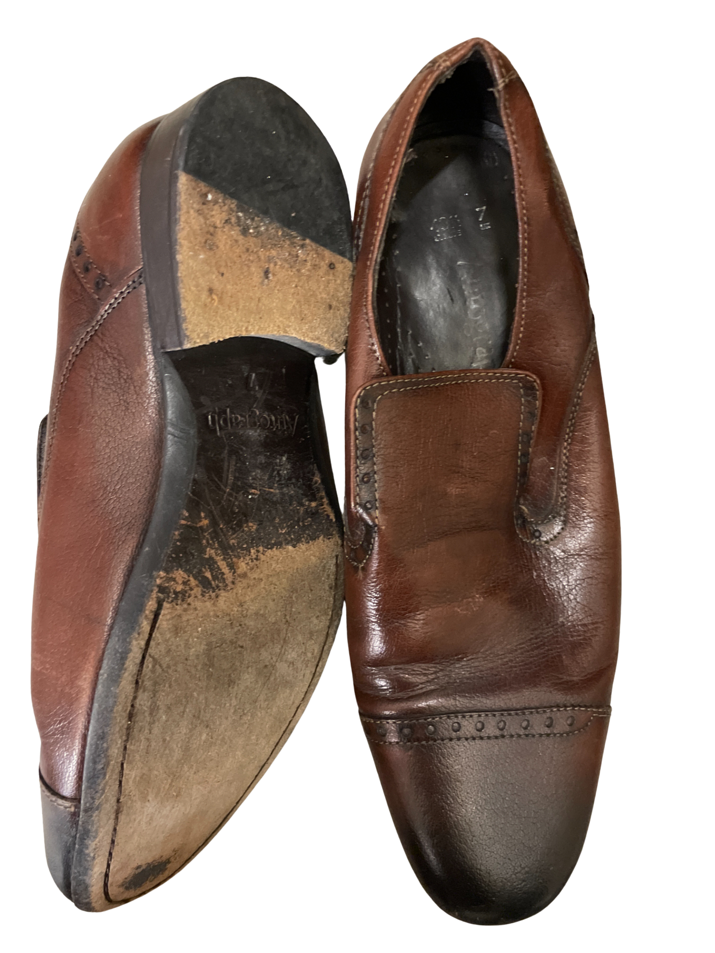 Rubynee Vintage y2k mark & spencer brown leather shoe size 7