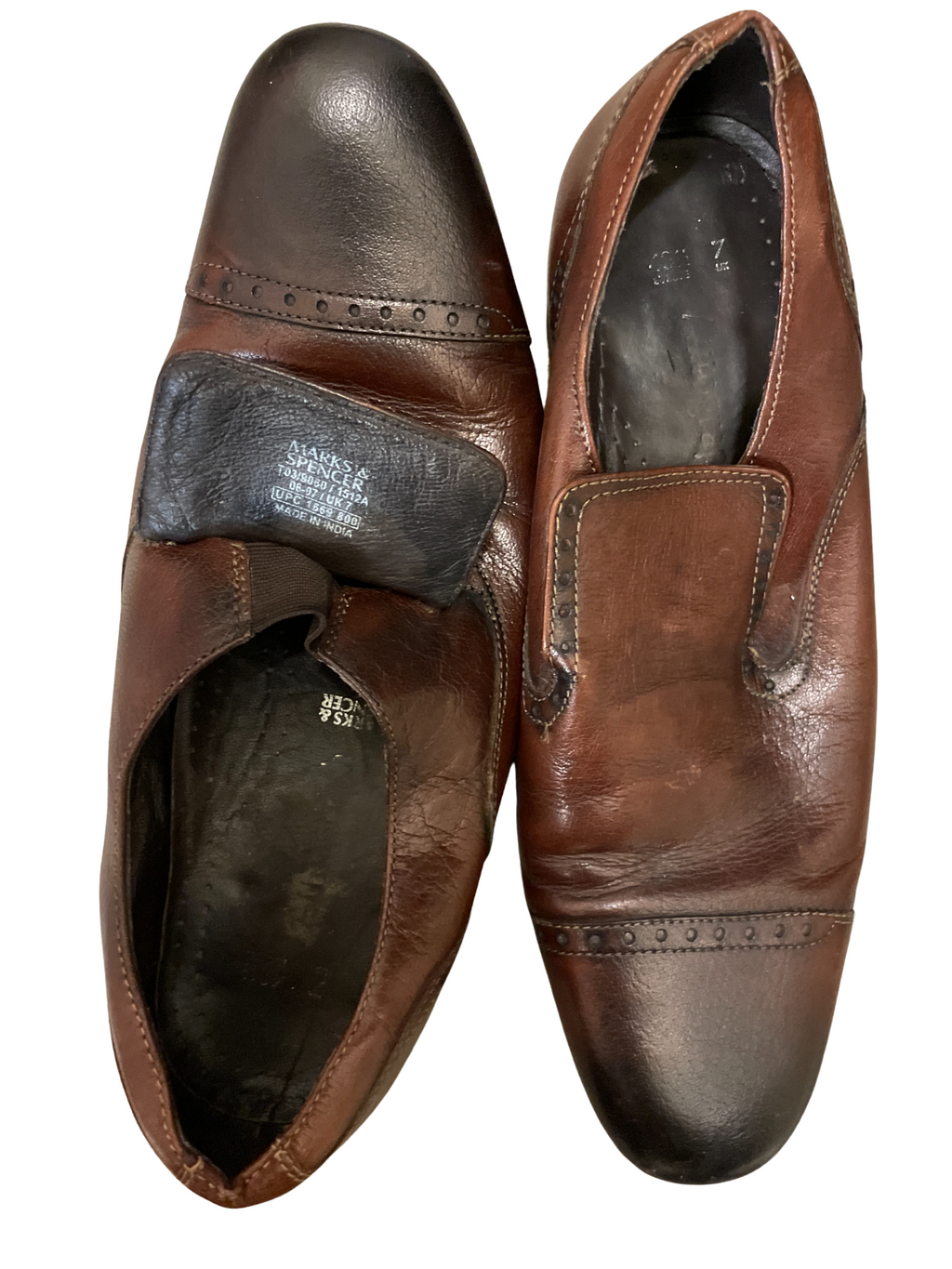 Rubynee Vintage y2k mark & spencer brown leather shoe size 7