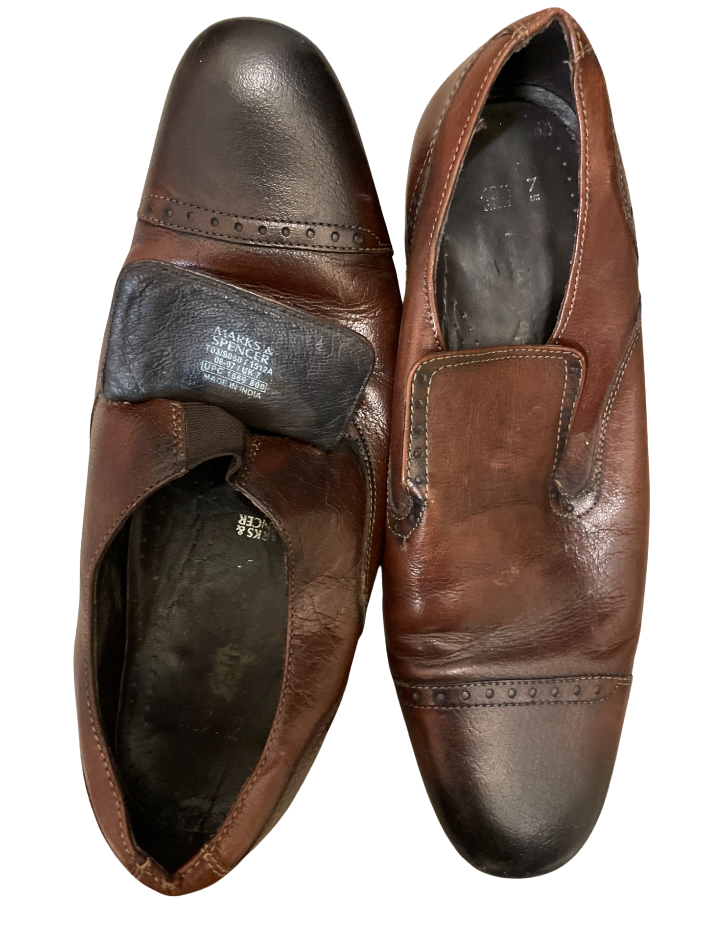 Rubynee Vintage y2k mark & spencer brown leather shoe size 7