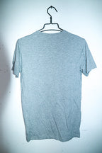 Vintage men Sergio Tacchini grey V-neck plain tees in S|L29 W18|SKU 6560