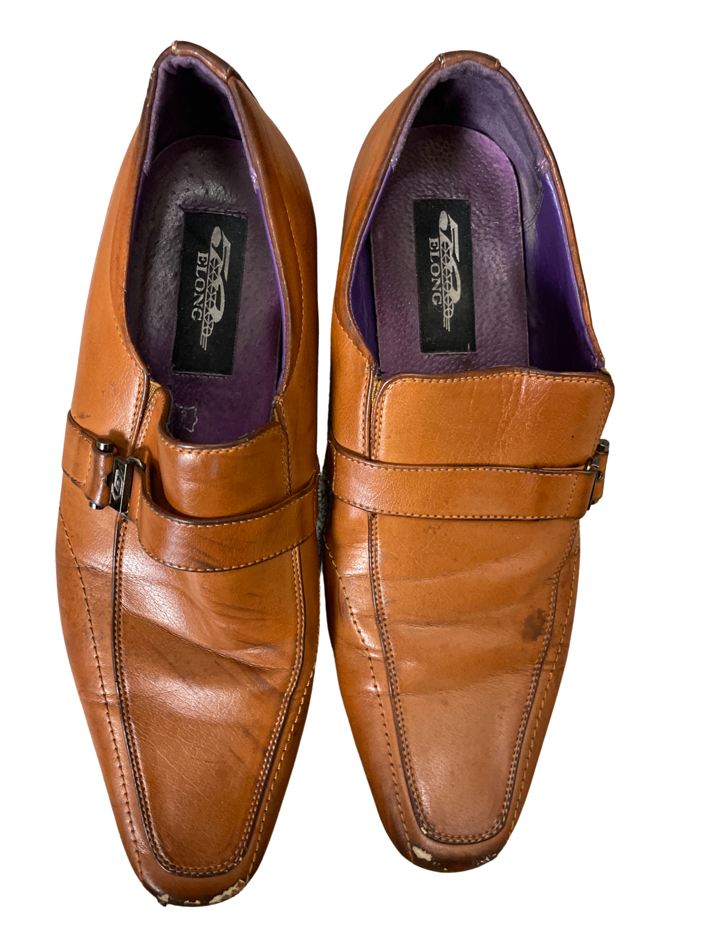 Rubynee Vintage y2k mens slip on oxford brown shoe