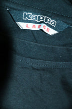 Vintage men plain black Kappa short sleeve tees in L|L31 W22|SKU 6561