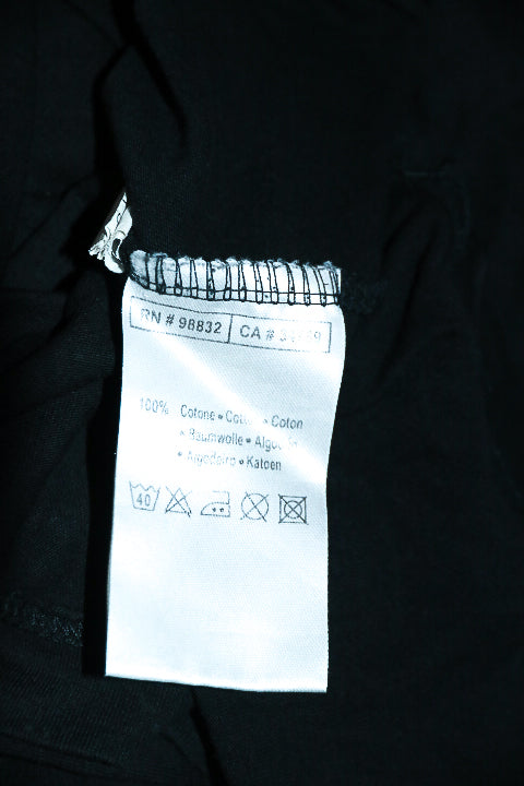 Vintage men plain black Kappa short sleeve tees in L|L31 W22|SKU 6561