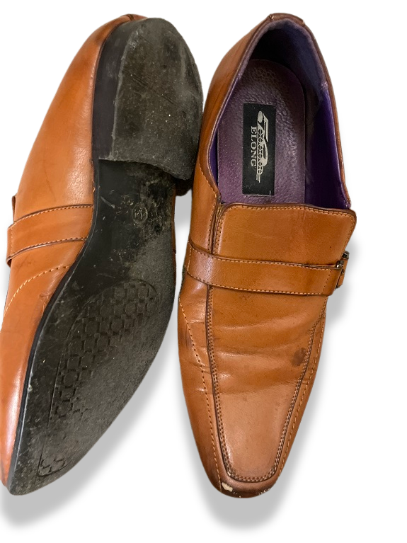 Rubynee Vintage y2k mens slip on oxford brown shoe