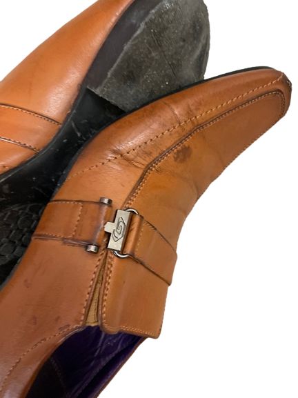 Rubynee Vintage y2k mens slip on oxford brown shoe