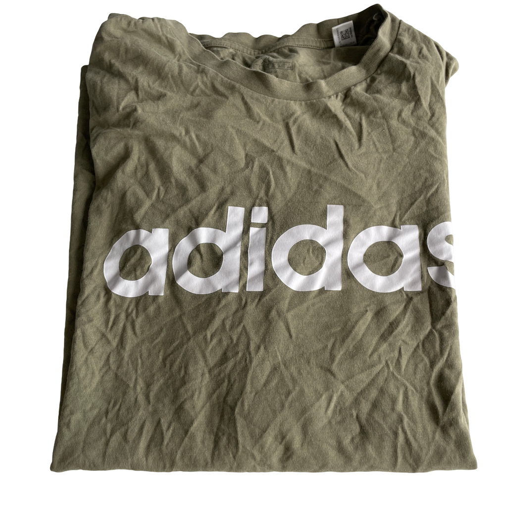 ADIDAS MENS GRAPHIC T-SHIRT TOP MEDIUM KHAKI COTTON adidas Essentials Crew Neck T-Shirts for Men XL. L 29 W 23 SKU 5265