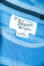 Vintage mens blus stripe Penguin Original short sleeve tees in L|L29 W22|SKU 6563