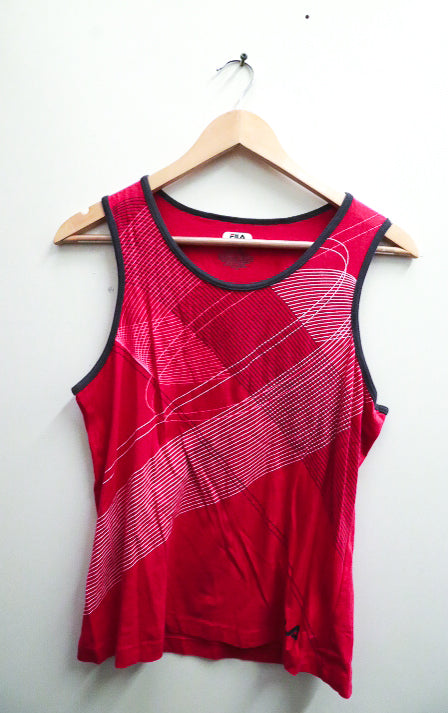 Vintage pink fila medium tank top