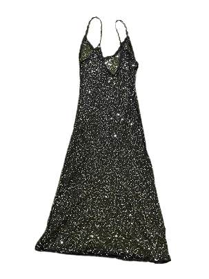 Rubynee Vintage y2k fish net Black sparkly sequin Dress