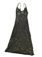 Rubynee Vintage y2k fish net Black sparkly sequin Dress