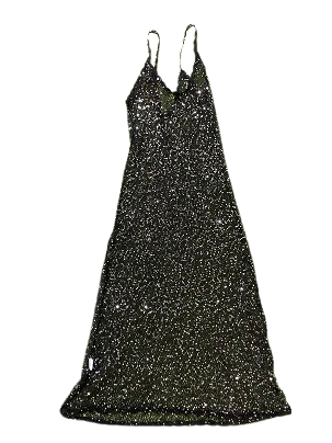 Rubynee Vintage y2k fish net Black sparkly sequin Dress
