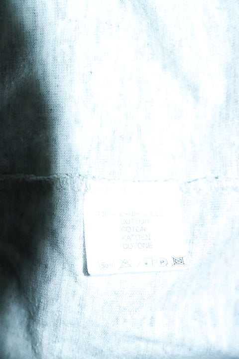 Vintage men Oasis grey 1/4 button short sleeve hooded top in L|L29 W25|SKU 6564