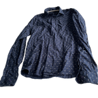 Navy and White Button-Down Shirt