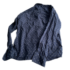 Navy and White  shirt-blue Button-down shirt  L 29 W 18 XS/S