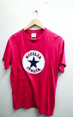 Vintage Sicilia Italia graphics pink small tees