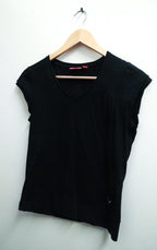 Vintage black Puma womens small V-Neck top