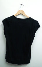 Vintage black Puma womens small V-Neck top
