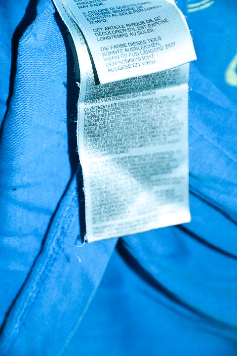 Vintage men Diesel graphics blue denim team tees in L|L29 W24|SKU 6564