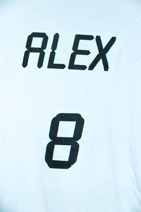 Vintage men Adidas Germany football cup white tees in XL oversize Alex 8 print|L30 W22|SKU 6565
