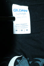 Vintage men black Gildan sofstyle Ring Spun Ragnarok Wolves graphics black tees in M|L27 W19|SKU 6566