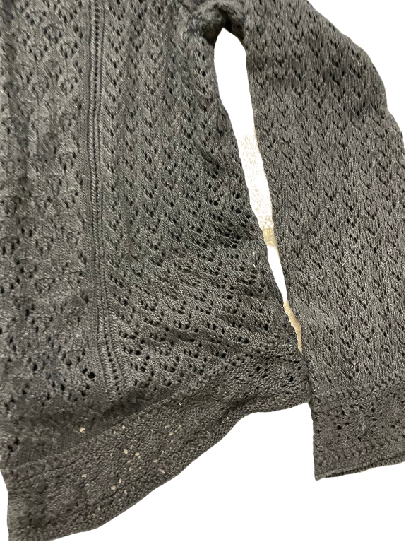 Rubynee Vintage y2k girls 3/4 sleeve loose knit black cardigan