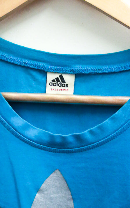 Vintage Blue Adidas exclusive womens short sleeve tees