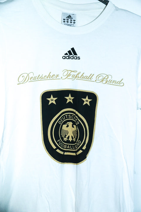 Vintage men Adidas Germany football cup white tees in XS|L27 W18|SKU 6567