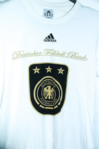 Vintage men Adidas Germany football cup white tees in XS|L27 W18|SKU 6567